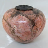 Large Pot - Spanish Moss with Inlaid lid  8 1/2"h x 9"w