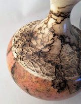 Blended Horsehair & Spanish Moss Tall Vase w/ebony braided lid